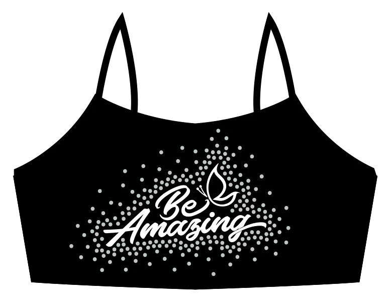 Be Amazing - Black Demi Sports Bra - Image 3