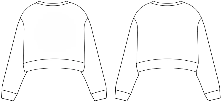 BLACK Omega Oversized Crop Sweatshirt | Arch & Bridge Font - Image 7