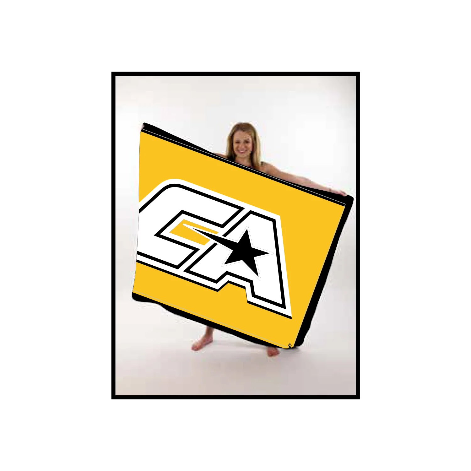 Champion All-Stars Large Throw Blanket in Yellow - Image 2
