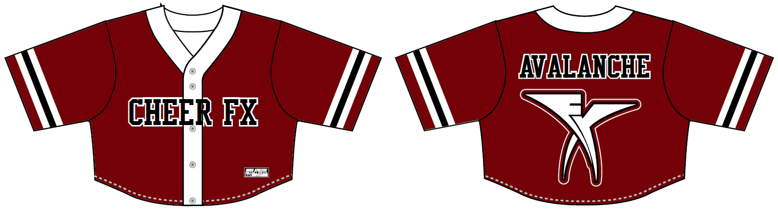 Cheer FX - Full Button Crop Jersey - Image 3