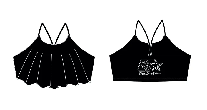 Cheer Trixx Athletics Ruffle Swim Top