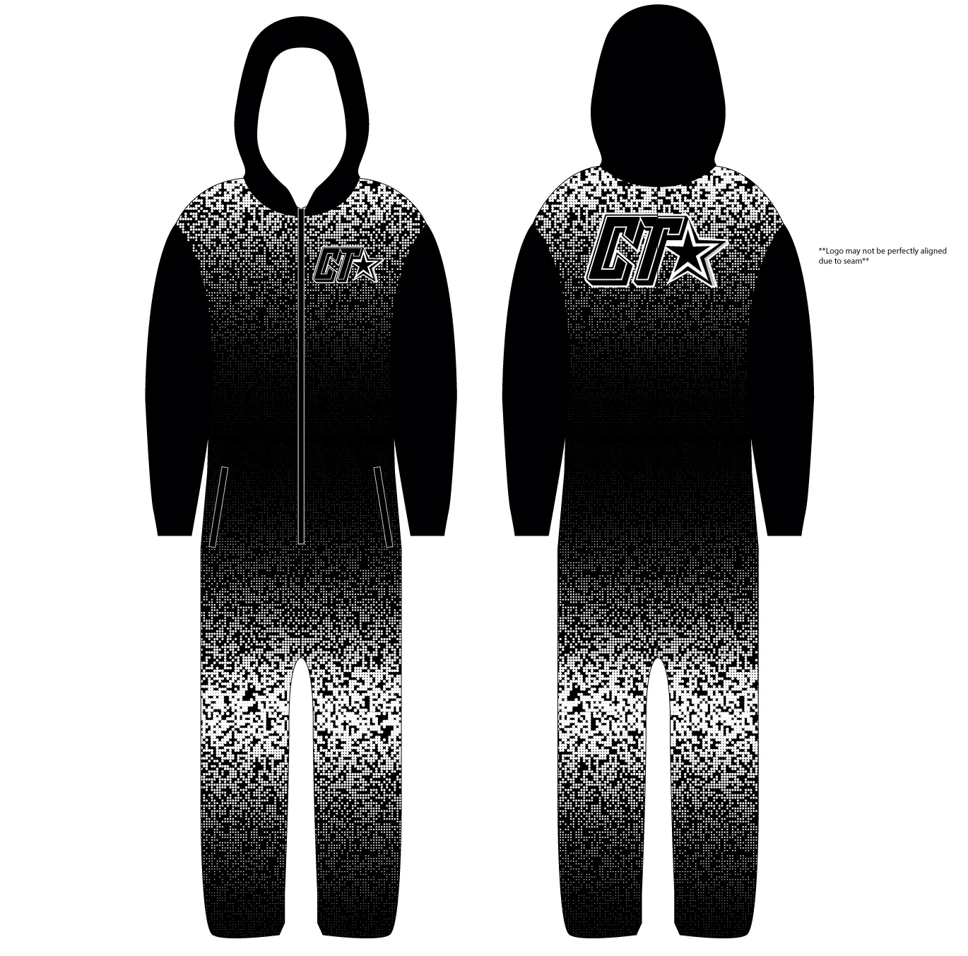 Cheer Trixx Pajama Onesie with Side Pockets