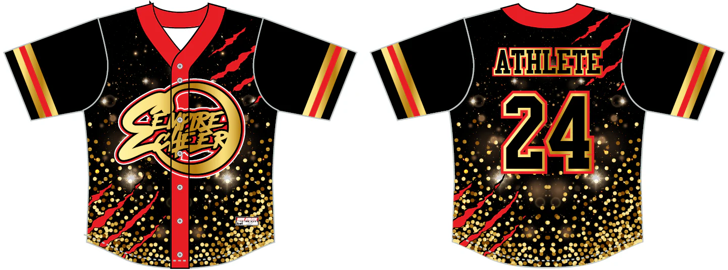 Empire  Cheer - Full Button Baseball Jersey - Image 3