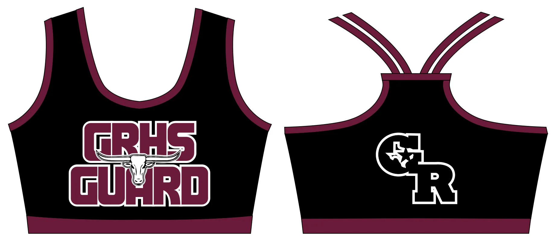 GRHS Band Houston Sports Bra - Image 2