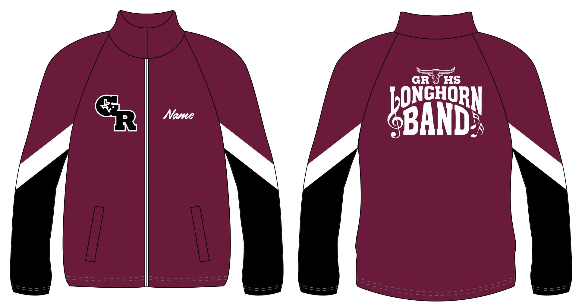 GRHS Band Stadium Style Warm-Up Jacket - Image 2