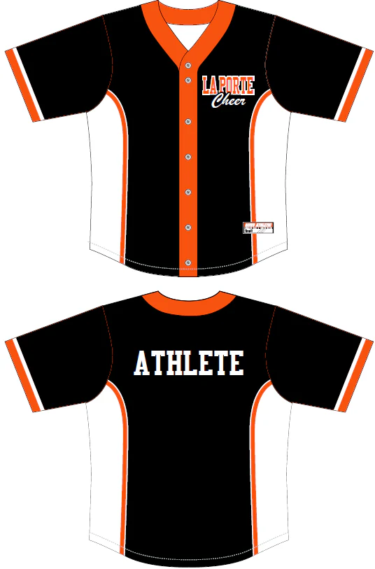 La Porte HS Parents - Full Button Baseball Jersey - Image 3