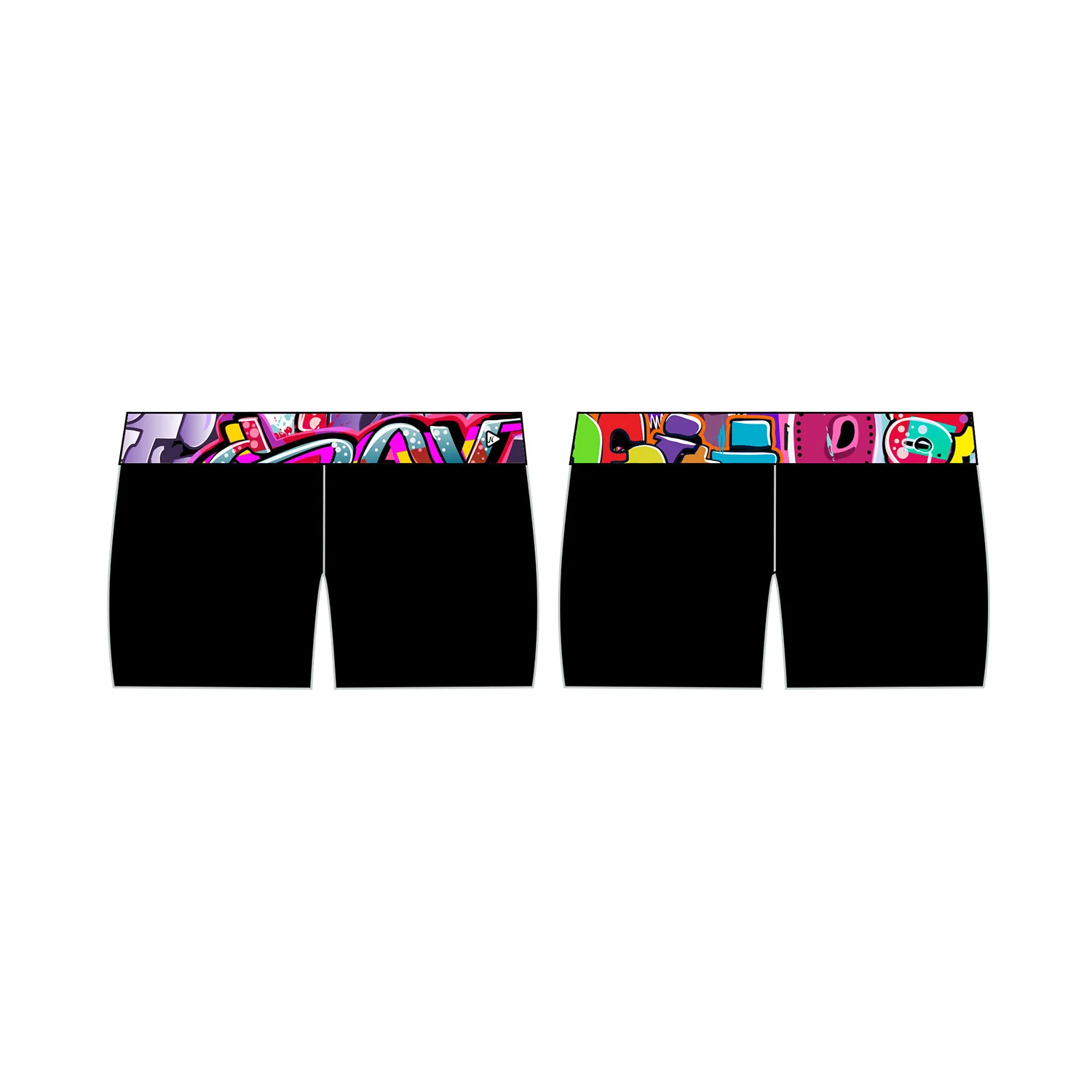 New York All-Stars Graffiti Fierce Active Shorts