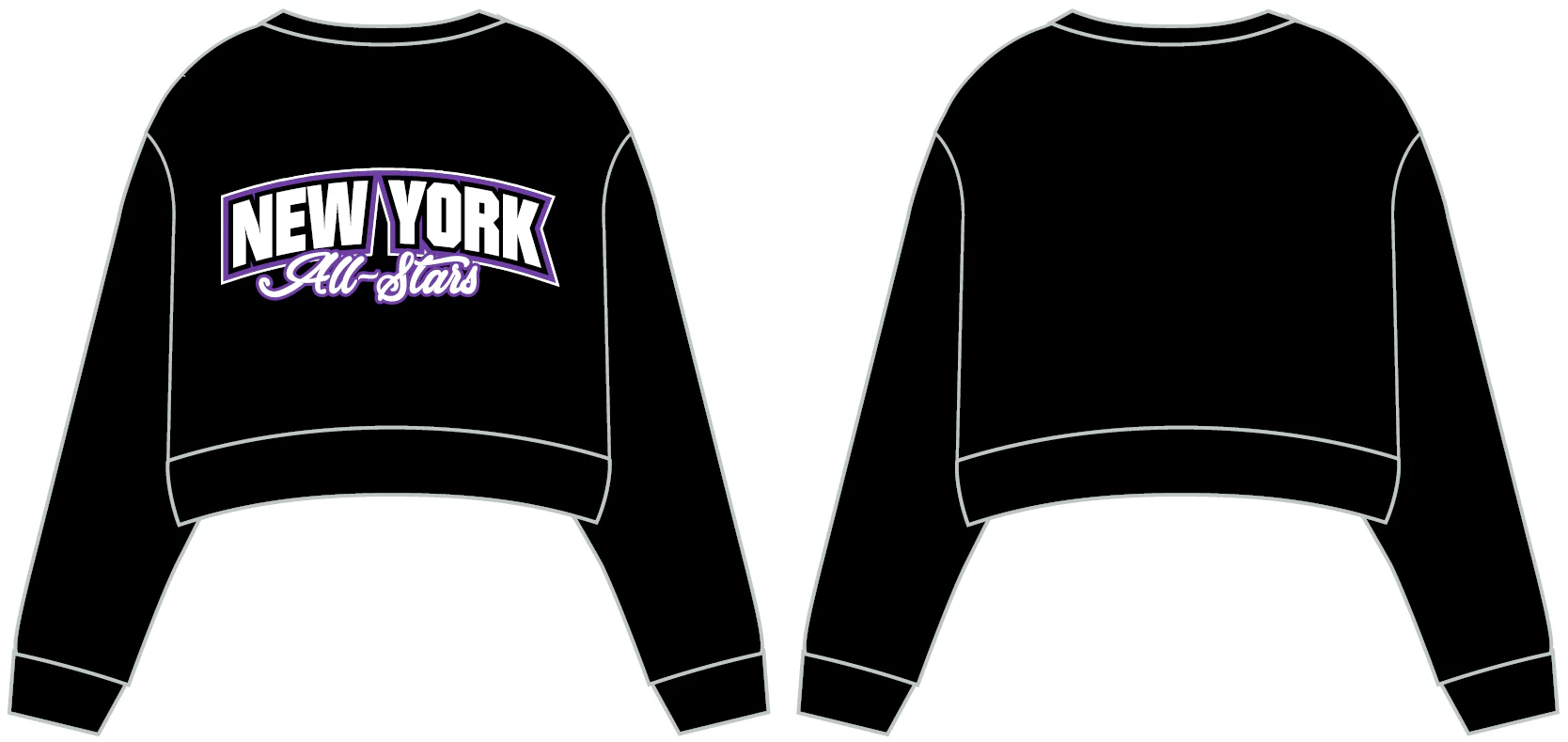 New York All-Stars - Omega Oversized Crop Sweatshirt - Image 3