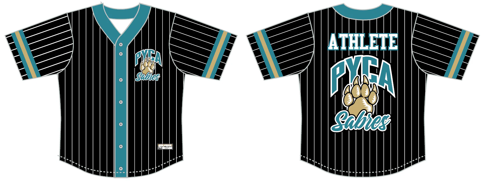 PYCA - Full Button Baseball Jersey - Image 3