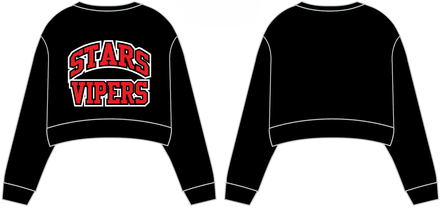 Stars Vipers - Omega Oversized Crop Sweatshirt - Image 3