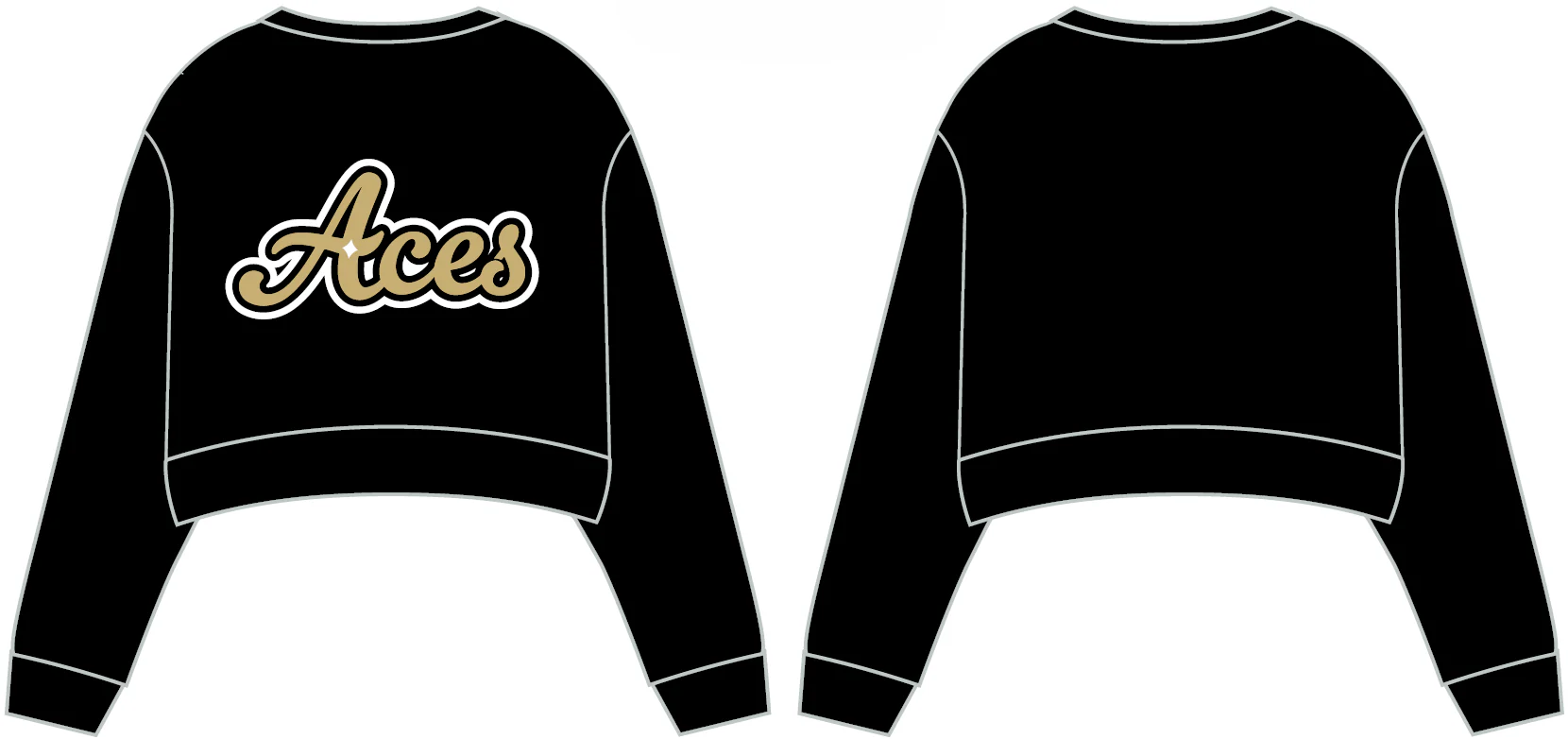 Texas Aces - Omega Oversized Crop Sweatshirt - Image 3
