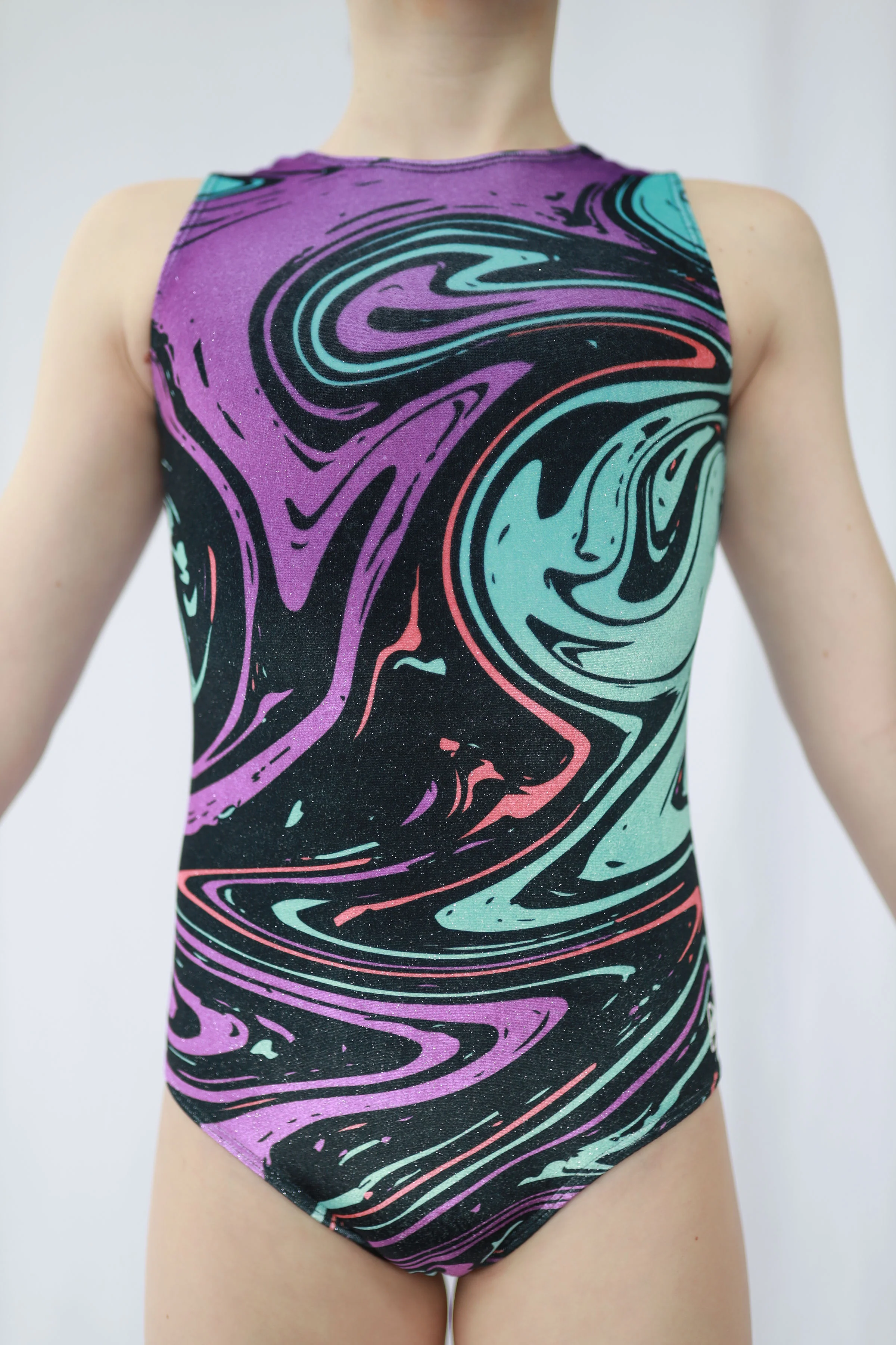 Practice Leotard | Velvet Psychedelic Craze - Image 2