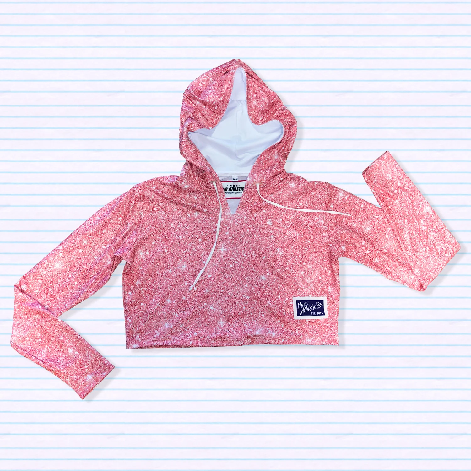 Women's Rosie Glitter Crop Hoodie Tee - Image 2