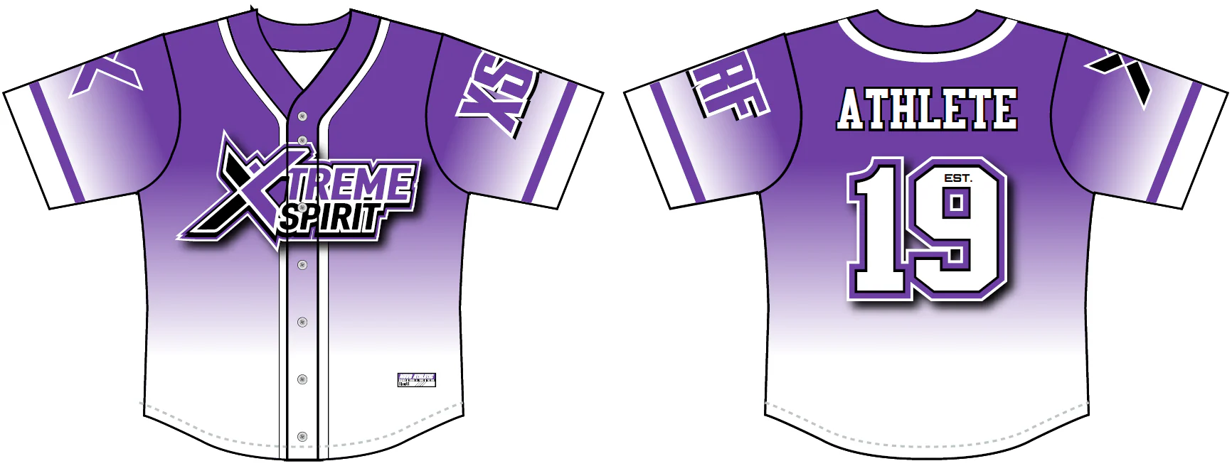 Xtreme Spirit - Full Button Baseball Jersey - Image 3